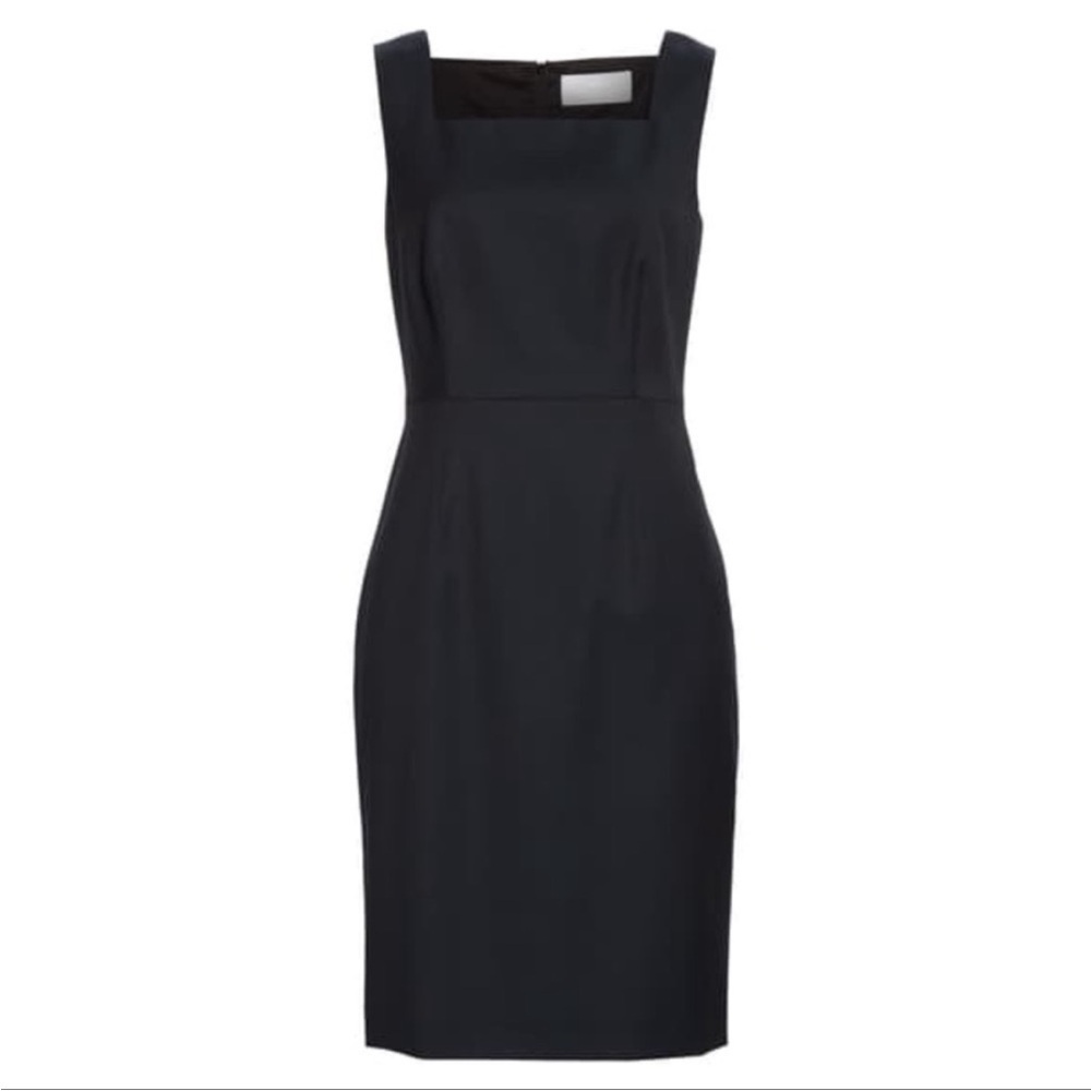 Hugo Boss Digela Dress Emerald Pattern Wool Sheath